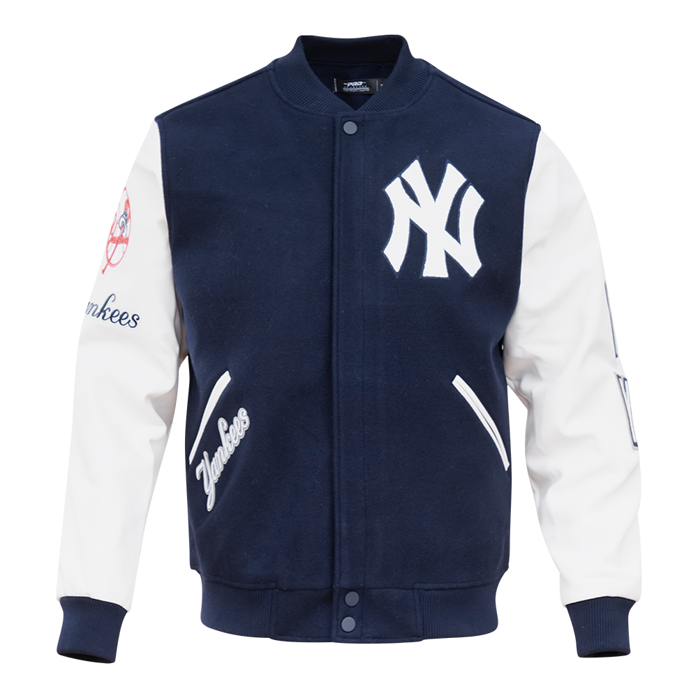 Pro Standard Men's New York Yankees Classic Wool Varsity Jacket -Navy - NAVY Thumbnail View 1