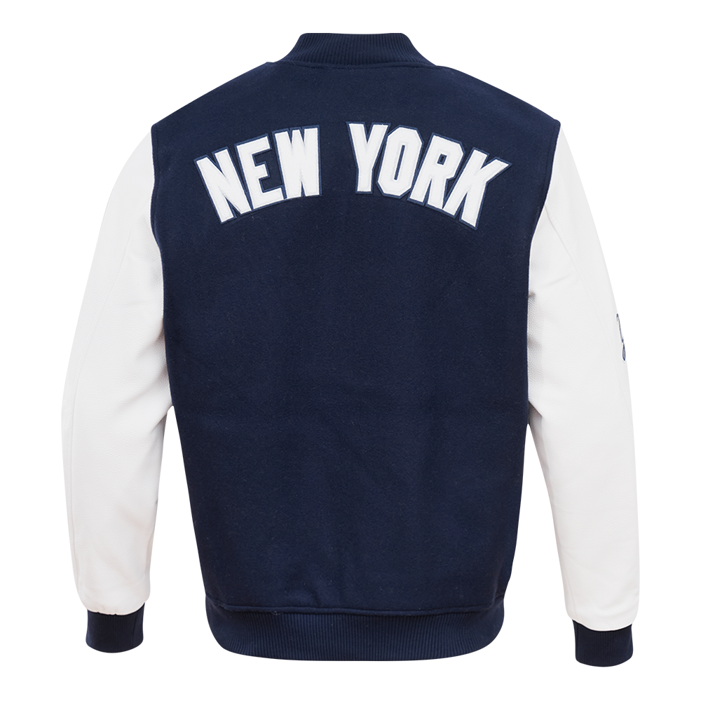 Pro Standard Men's New York Yankees Classic Wool Varsity Jacket - Navy - NAVY Thumbnail View 2