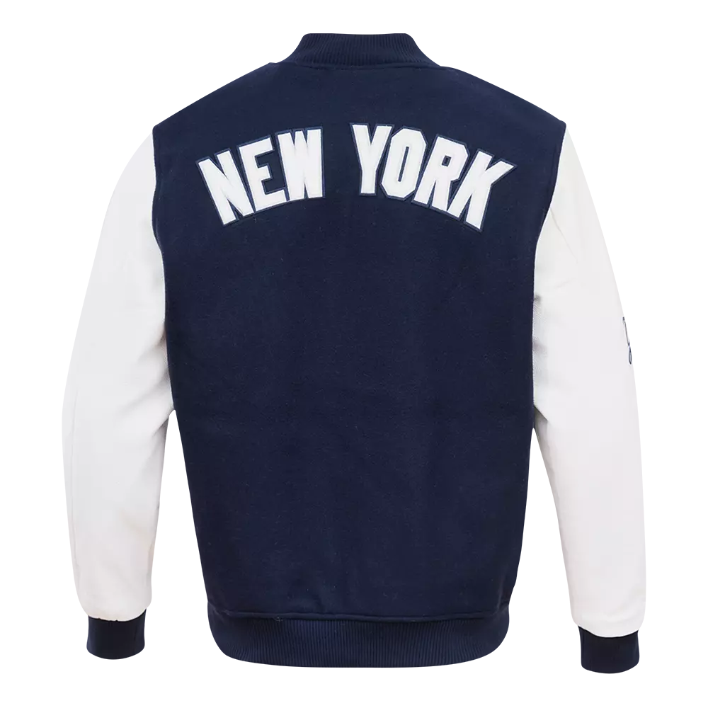 Pro Standard Men's New York Yankees Classic Wool Varsity Jacket -Navy - NAVY