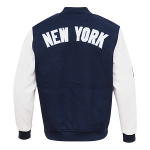 Pro Standard Men's New York Yankees Classic Wool Varsity Jacket -Navy
