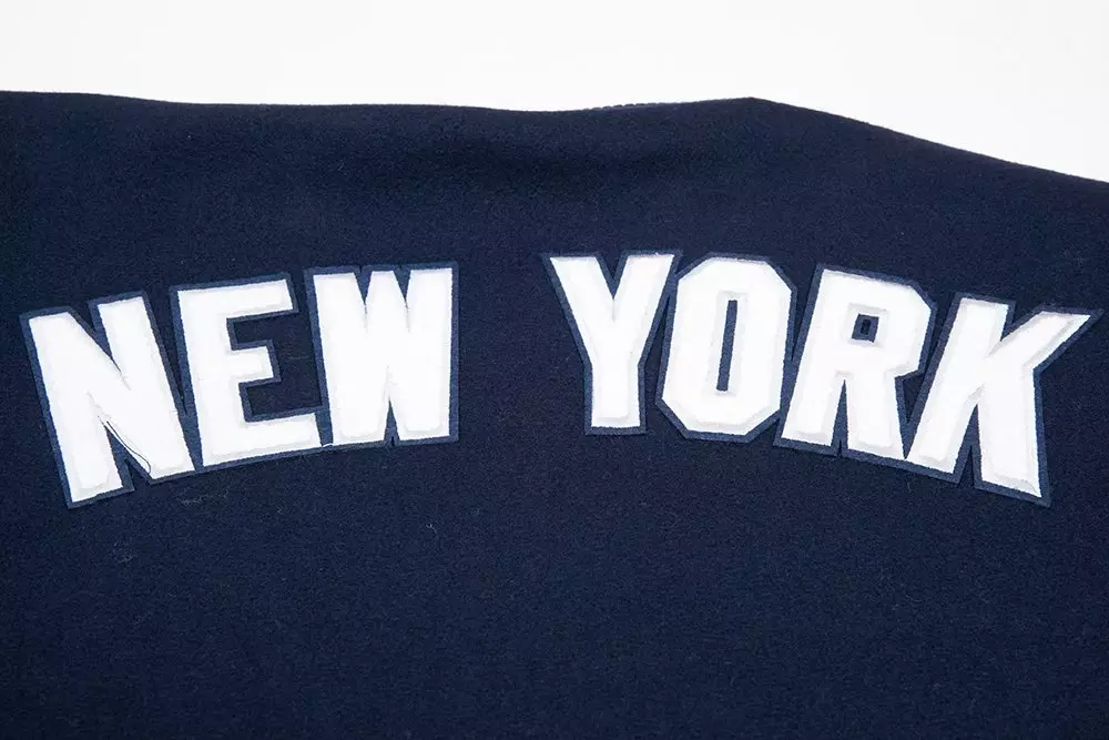 Pro Standard Men's New York Yankees Classic Wool Varsity Jacket -Navy - NAVY