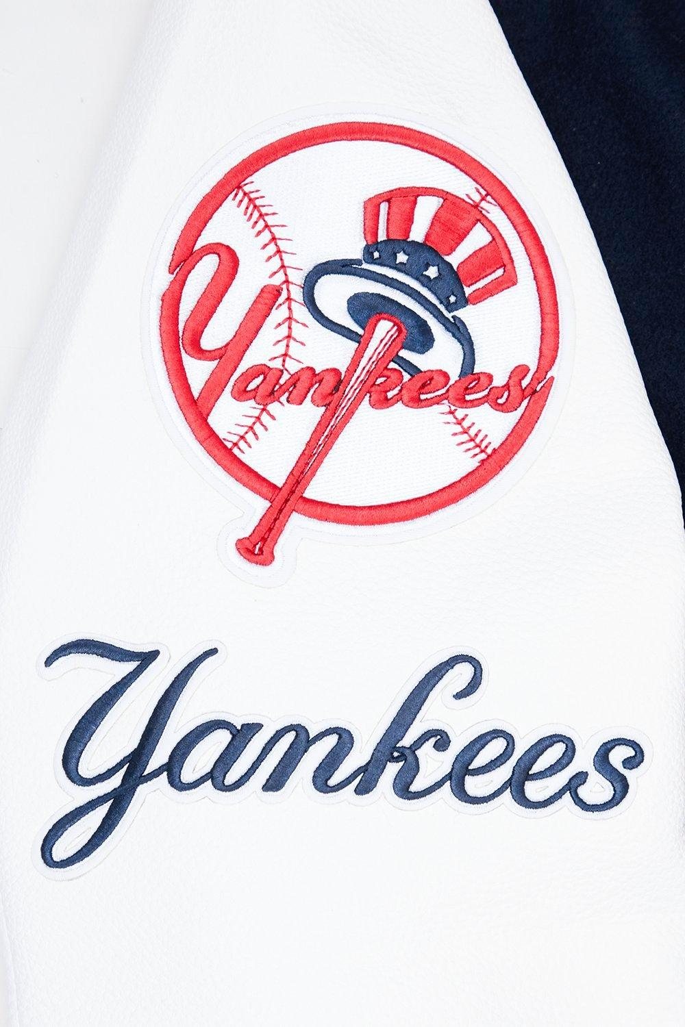 Pro Standard Men's New York Yankees Classic Wool Varsity Jacket - Navy - NAVY Thumbnail View 6