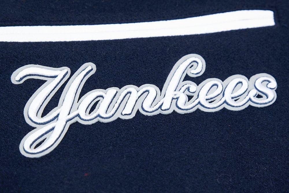 Pro Standard Men's New York Yankees Classic Wool Varsity Jacket -Navy - NAVY Thumbnail View 7