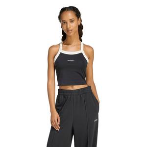 adidas Women's Seasonal Essentials Colorpop Tank with Embroidered Graphic - Black/Off-White