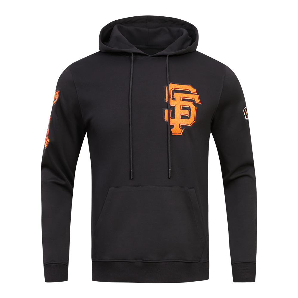 Pro Standard Men's San Francisco Giants Classic Chenille DK PO Hoodie -Black - BLACK Thumbnail View 1