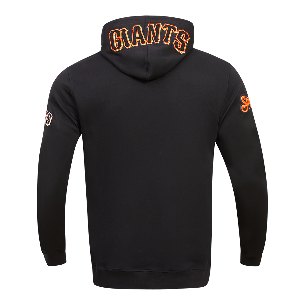 Pro Standard Men's San Francisco Giants Classic Chenille DK PO Hoodie - Black - BLACK Thumbnail View 2