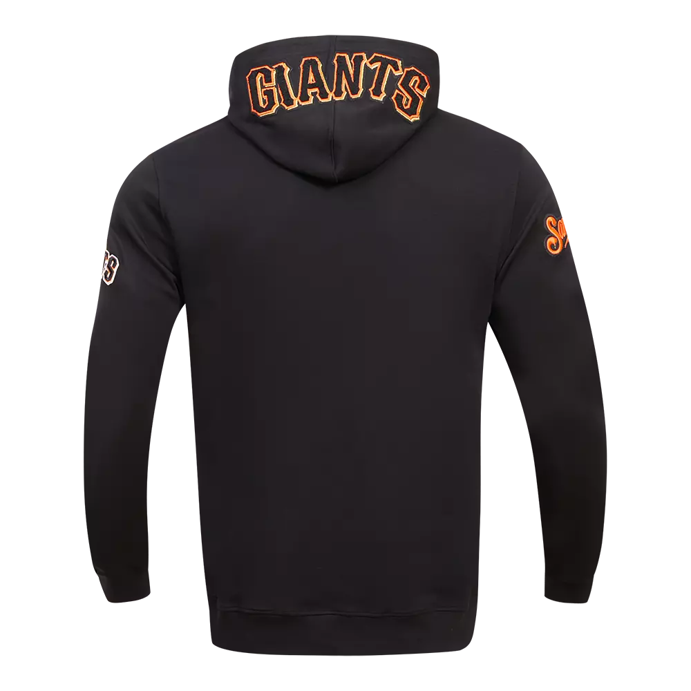 Pro Standard Men's San Francisco Giants Classic Chenille DK PO Hoodie - Black - BLACK