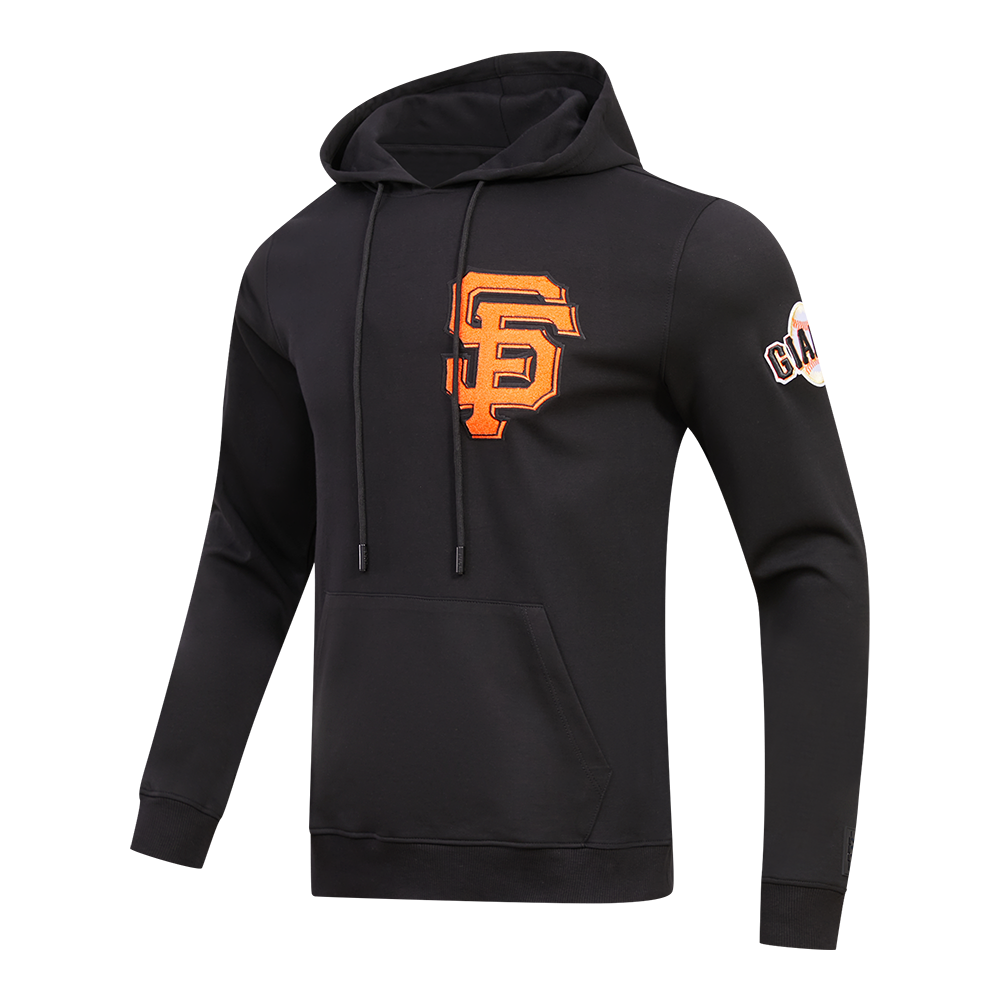 Pro Standard Men's San Francisco Giants Classic Chenille DK PO Hoodie - Black - BLACK Thumbnail View 3