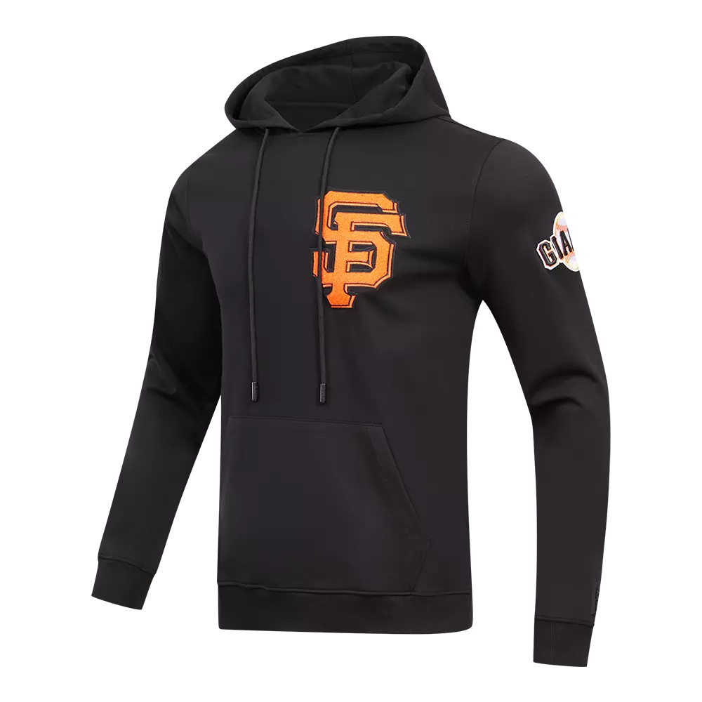 Pro Standard Men's San Francisco Giants Classic Chenille DK PO Hoodie -Black - BLACK