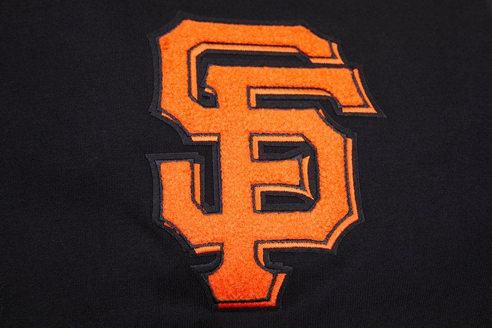 Pro Standard Men's San Francisco Giants Classic Chenille DK PO Hoodie -Black - BLACK Thumbnail View 6