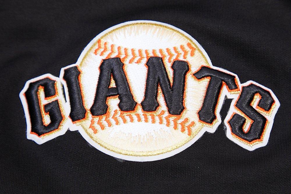 Pro Standard Men's San Francisco Giants Classic Chenille DK PO Hoodie - Black - BLACK Thumbnail View 7
