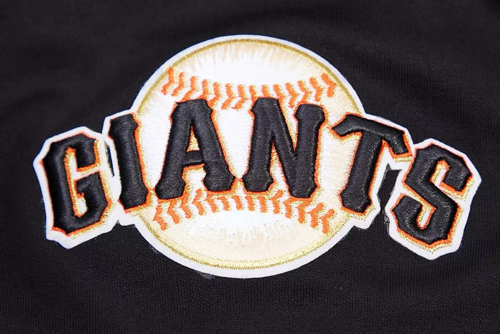 Pro Standard Men's San Francisco Giants Classic Chenille DK PO Hoodie -Black - BLACK
