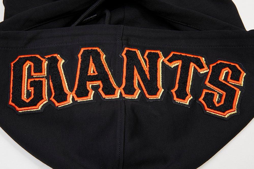Pro Standard Men's San Francisco Giants Classic Chenille DK PO Hoodie - Black - BLACK Thumbnail View 8