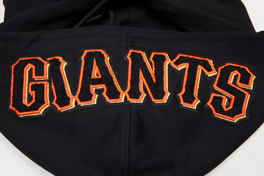 Pro Standard Men's San Francisco Giants Classic Chenille DK PO Hoodie -Black - BLACK