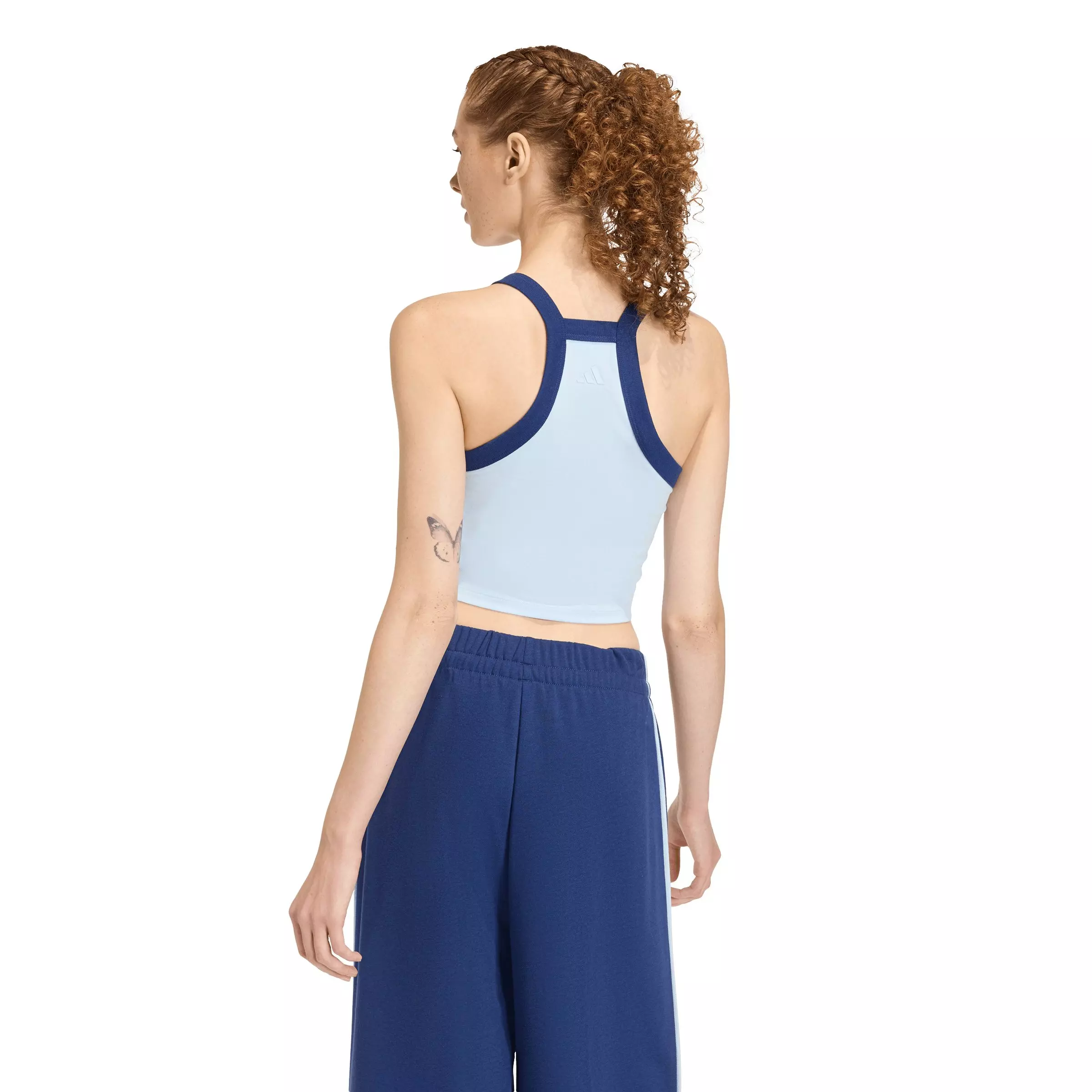 adidas Women's Seasonal Essentials Colorpop Tank with Embroidered Graphic - Blue - BLUE