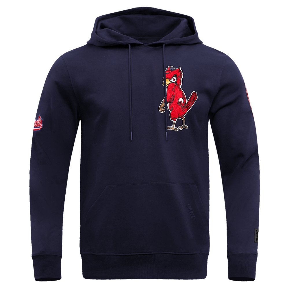 Pro Standard Men's St. Louis Cardinals Classic Chenille DK PO Hoodie -Navy - NAVY Thumbnail View 1