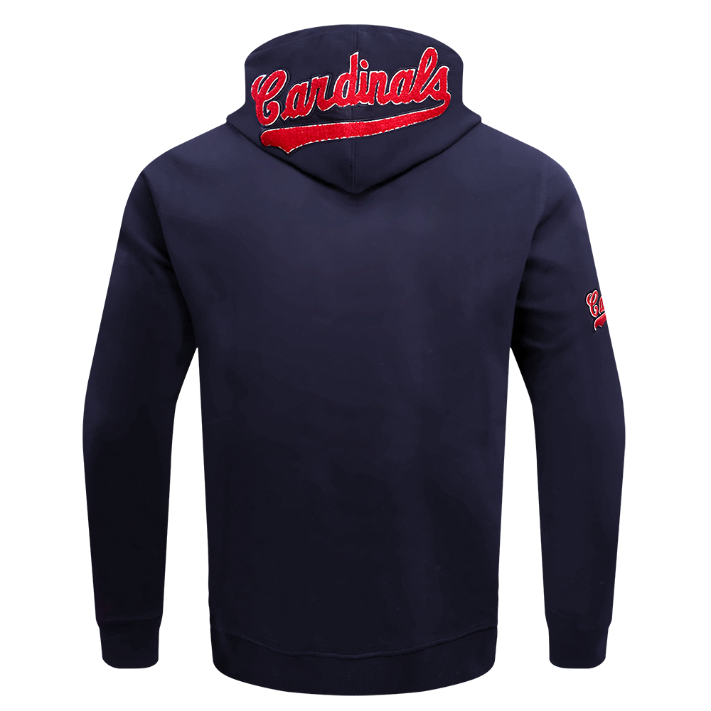 Pro Standard Men's St. Louis Cardinals Classic Chenille DK PO Hoodie -Navy - NAVY Thumbnail View 2
