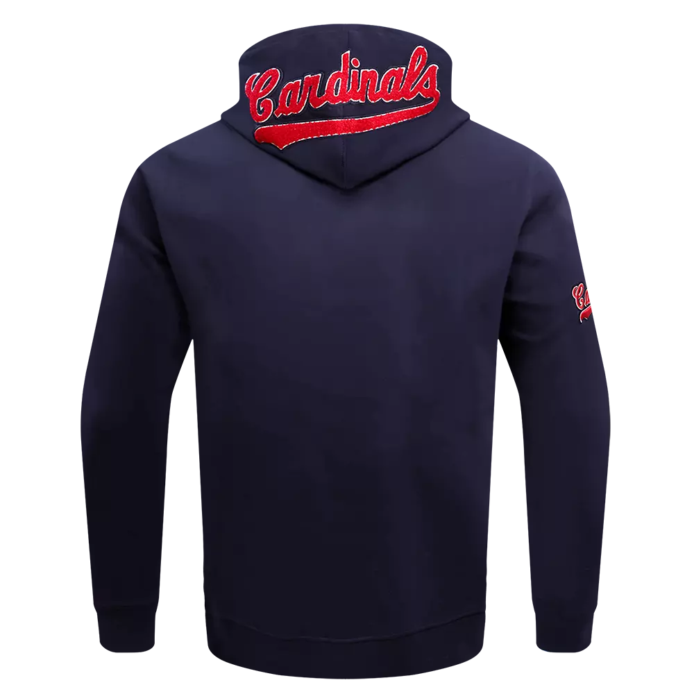Pro Standard Men's St. Louis Cardinals Classic Chenille DK PO Hoodie -Navy - NAVY