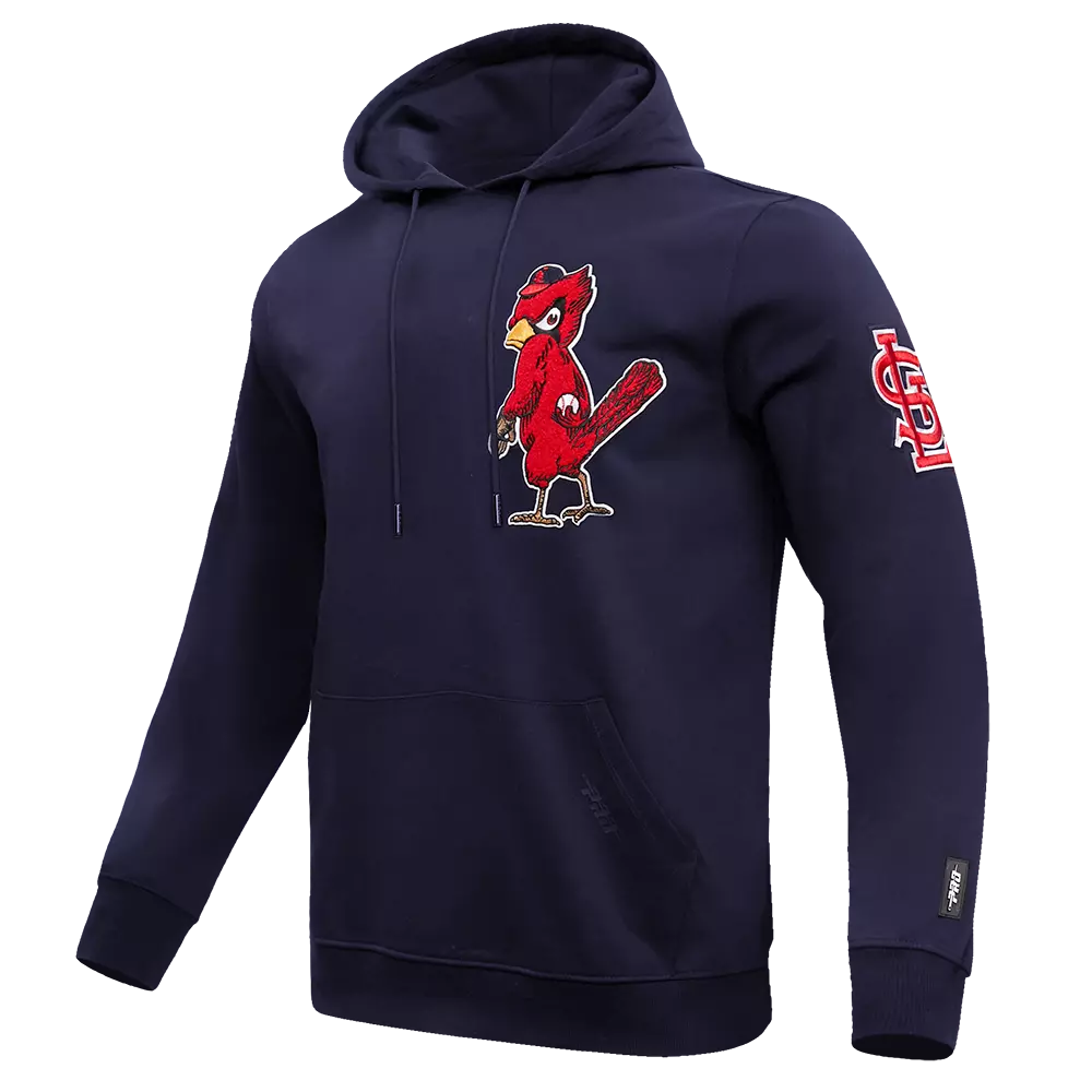 Pro Standard Men's St. Louis Cardinals Classic Chenille DK PO Hoodie -Navy - NAVY