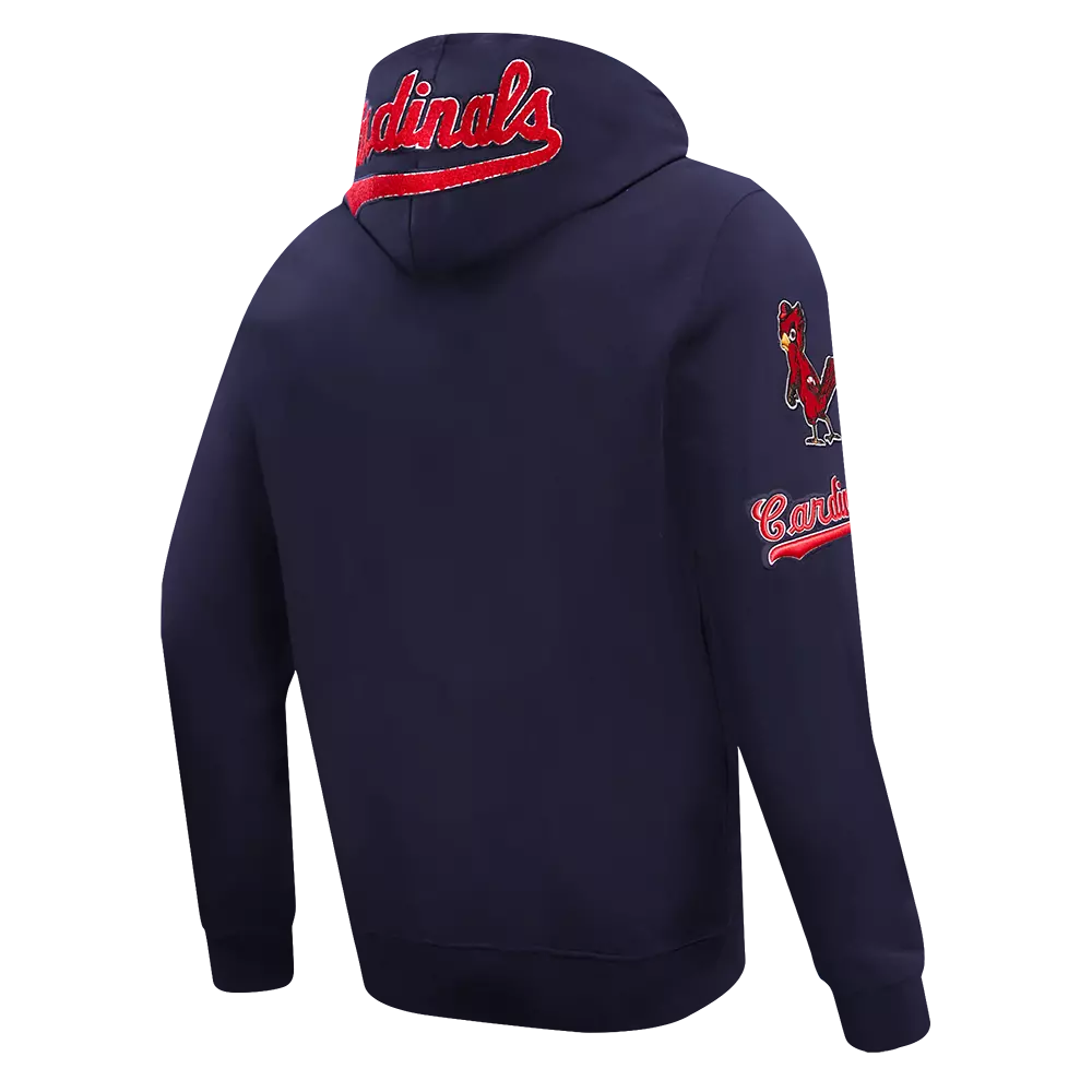 Pro Standard Men's St. Louis Cardinals Classic Chenille DK PO Hoodie -Navy - NAVY