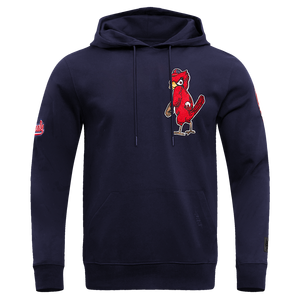 Pro Standard Men's St. Louis Cardinals Classic Chenille DK PO Hoodie -Navy