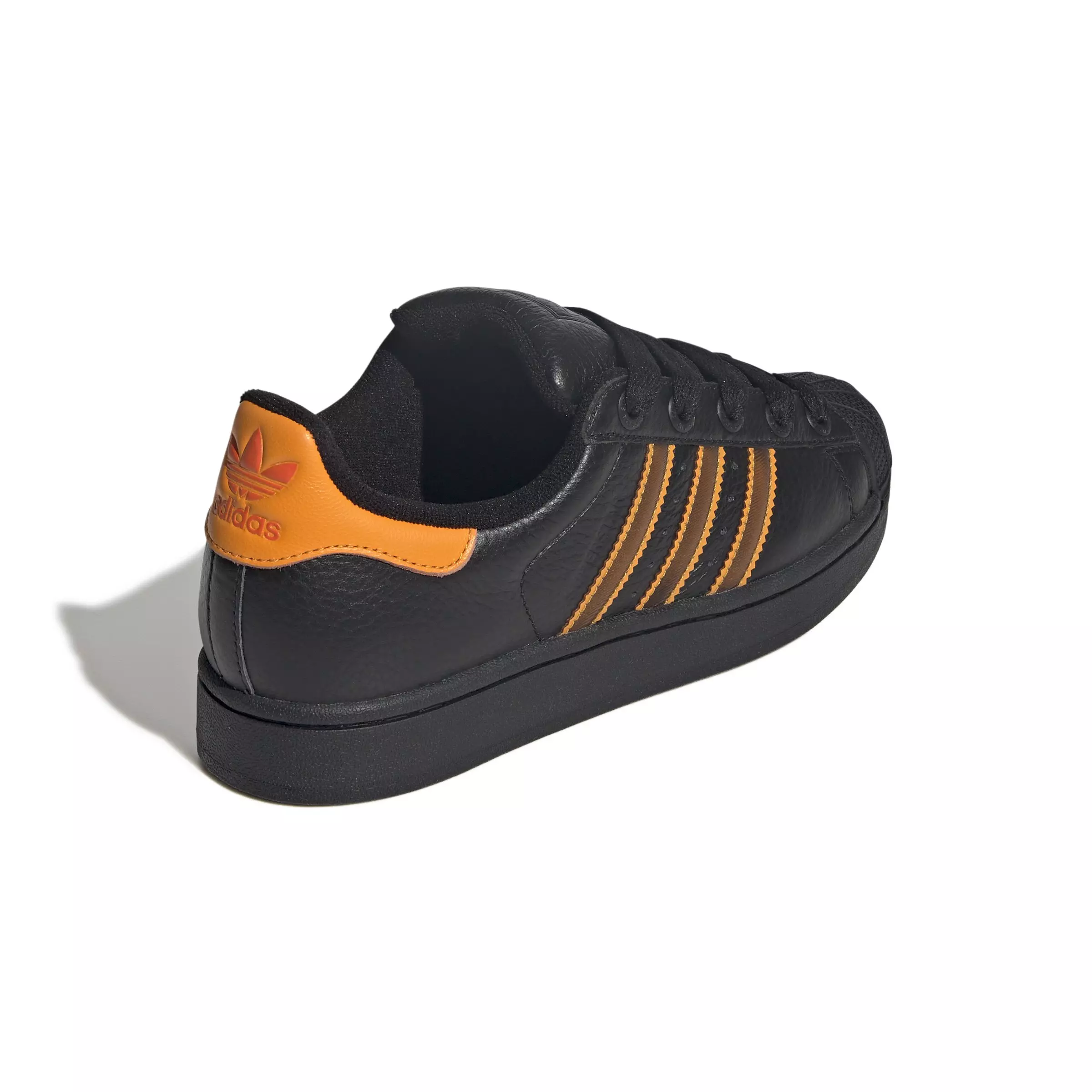 adidas Originals Superstar II "Core Black/Crew Orange/Semi Impact Orange" Women's Shoe - BLACK/ORANGE/ORANGE