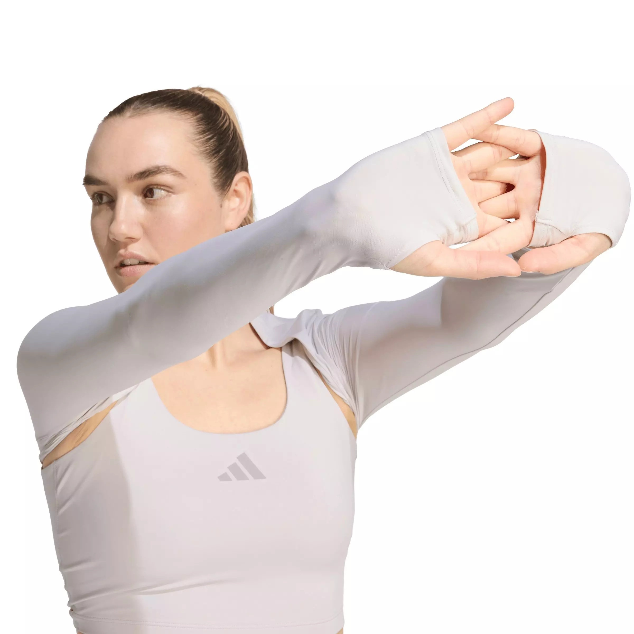 adidas Women's Power Essentials Workout Contour Shrug - Light Purple - LIGHT PURPLE