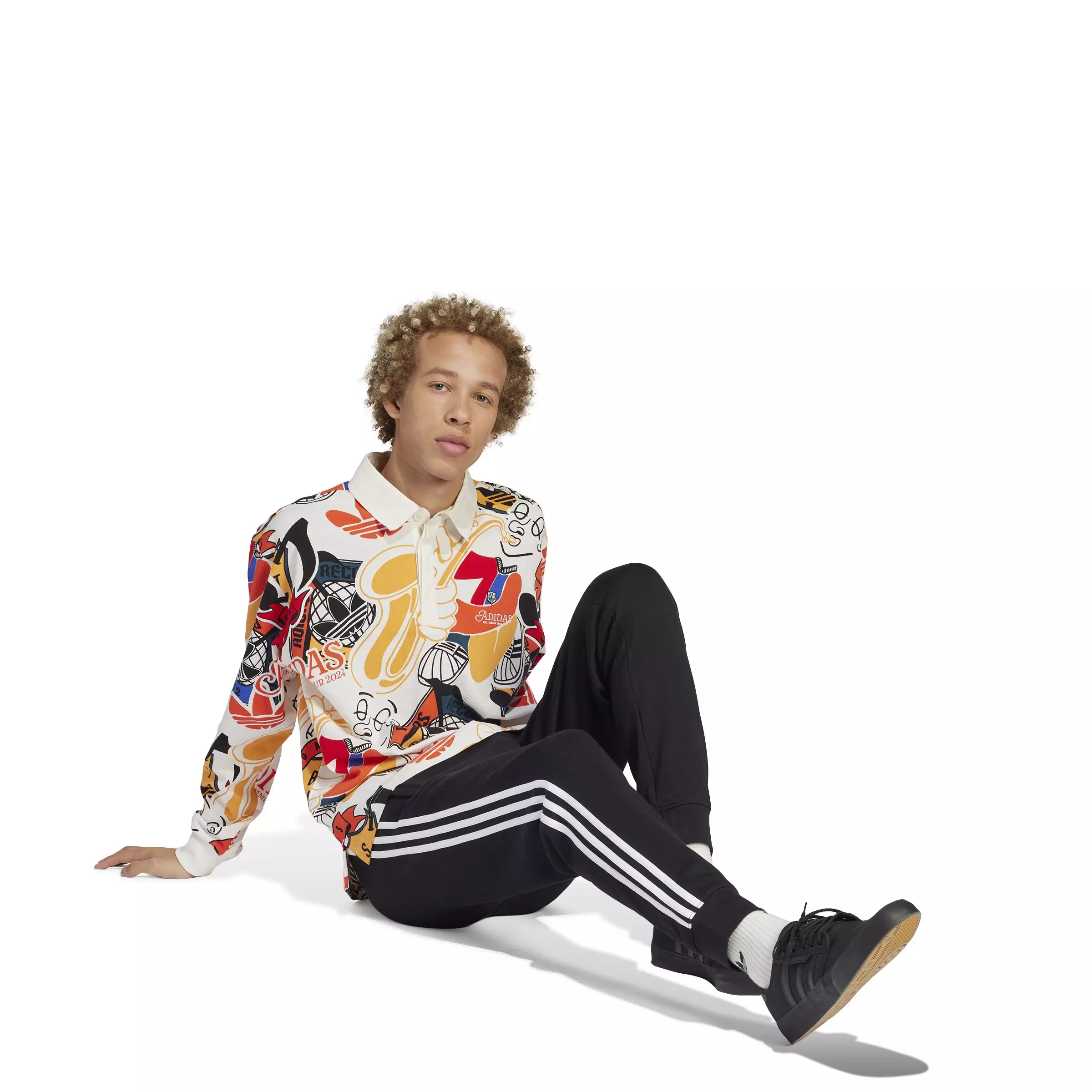 adidas Originals Men's adicolor 3-Stripes Lifestyle Joggers -Black - BLACK