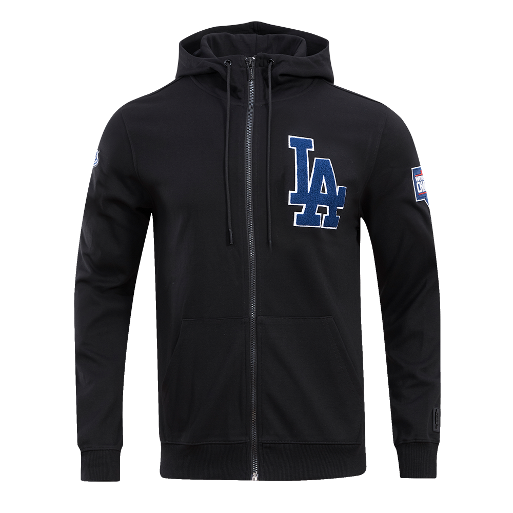 Pro Standard Men's Los Angeles Dodgers Classic Chenille DK Full-Zip Pullover Jacket -Black - BLACK Thumbnail View 1