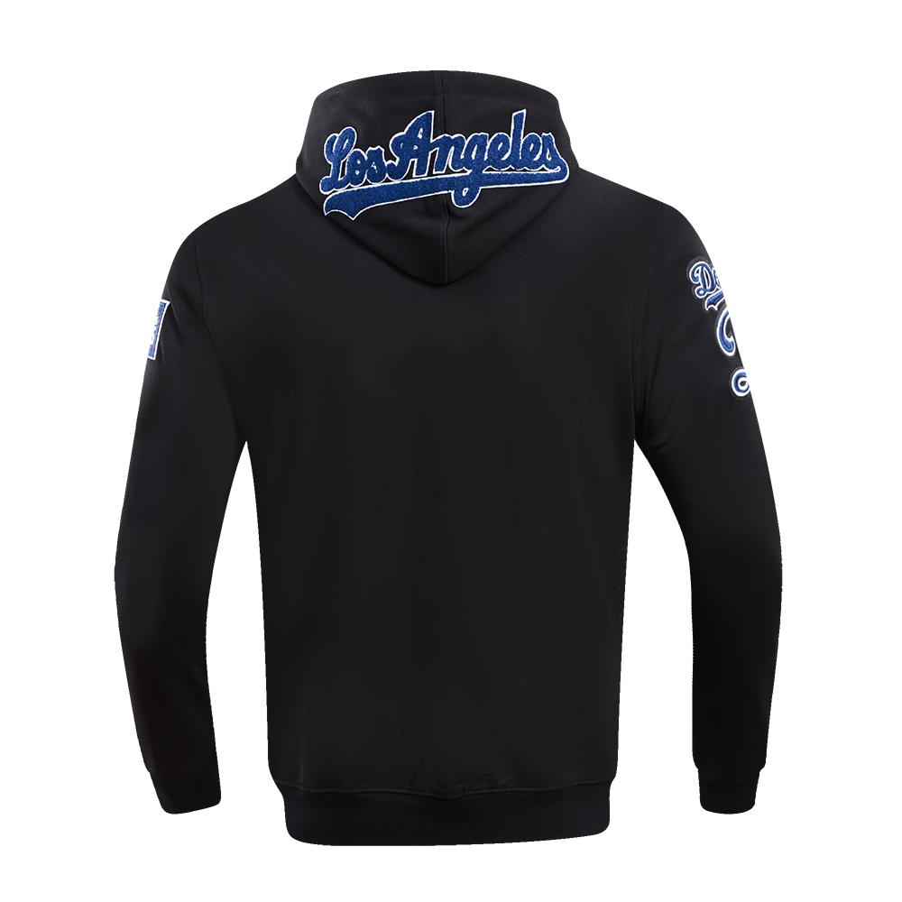Pro Standard Men's Los Angeles Dodgers Classic Chenille DK Full-Zip Pullover Jacket -Black - BLACK Thumbnail View 2