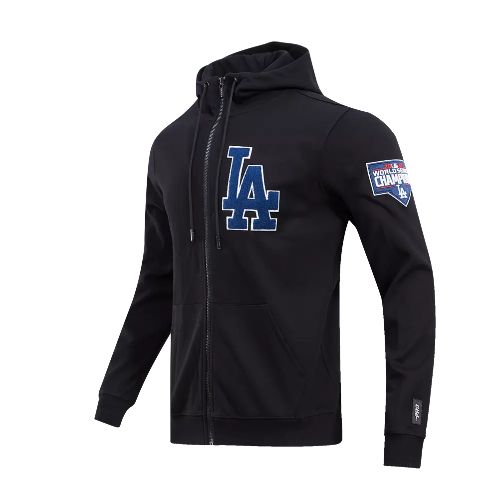 Pro Standard Men's Los Angeles Dodgers Classic Chenille DK Full-Zip Pullover Jacket -Black - BLACK