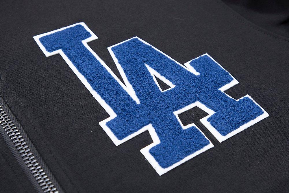 Pro Standard Men's Los Angeles Dodgers Classic Chenille DK Full-Zip Pullover Jacket -Black - BLACK Thumbnail View 5