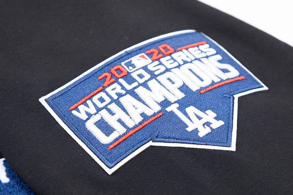 Pro Standard Men's Los Angeles Dodgers Classic Chenille DK Full-Zip Pullover Jacket -Black - BLACK Thumbnail View 6