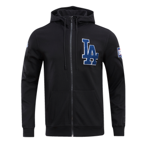 Pro Standard Men's Los Angeles Dodgers Classic Chenille DK Full-Zip Pullover Jacket -Black