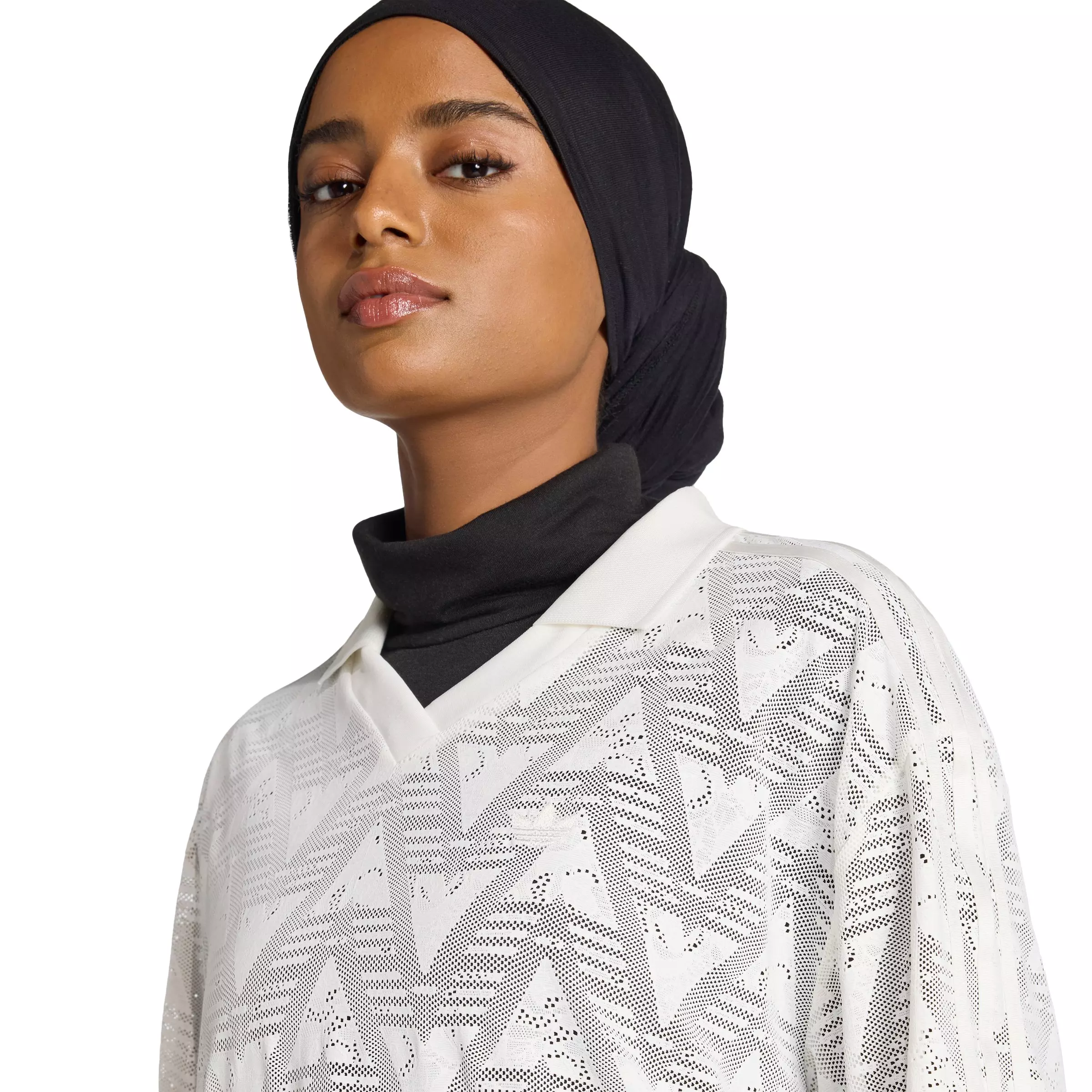 adidas Originals Women's Lace Football Jersey - White - WHITE