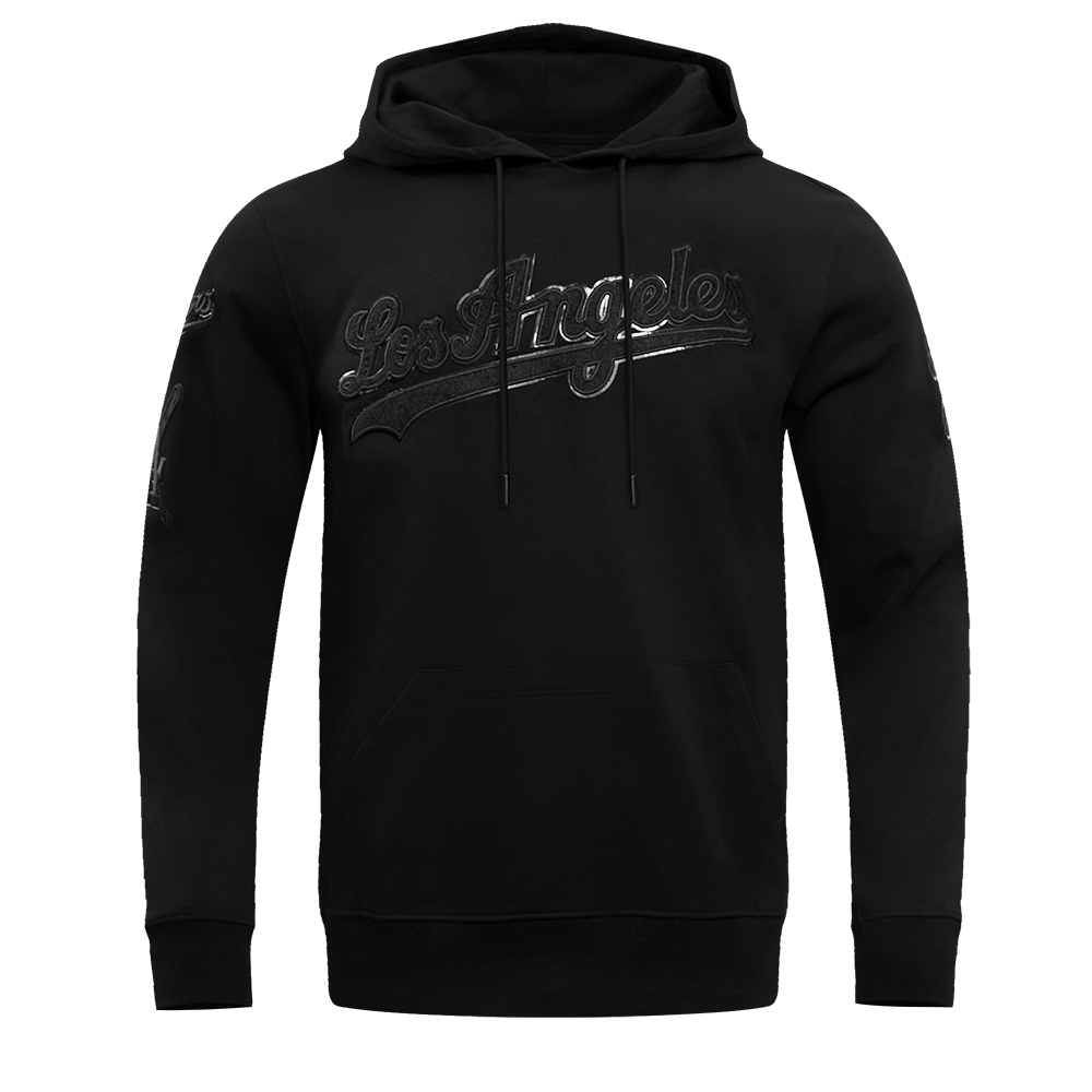 Pro Standard Men's Los Angeles Dodgers Triple Black Logo Hoodie - BLACK Thumbnail View 1