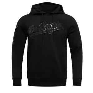 Pro Standard Men's Los Angeles Dodgers Triple Black Logo Hoodie