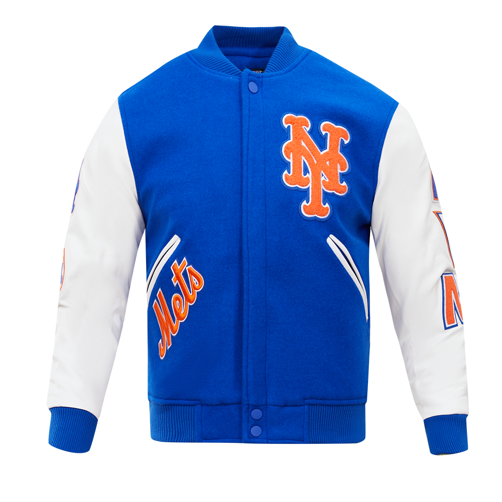 Pro Standard Men's New York Mets Classic Wool Varsity Jacket -Royal - ROYAL Thumbnail View 1