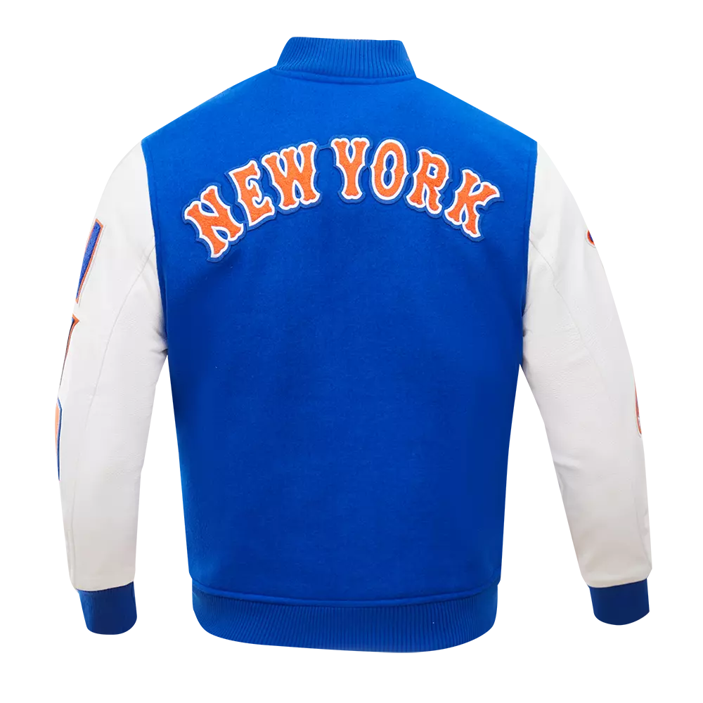 Pro Standard Men's New York Mets Classic Wool Varsity Jacket - Royal - ROYAL