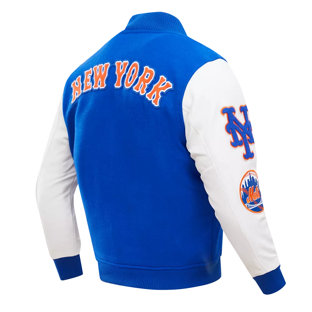Pro Standard Men's New York Mets Classic Wool Varsity Jacket -Royal - ROYAL