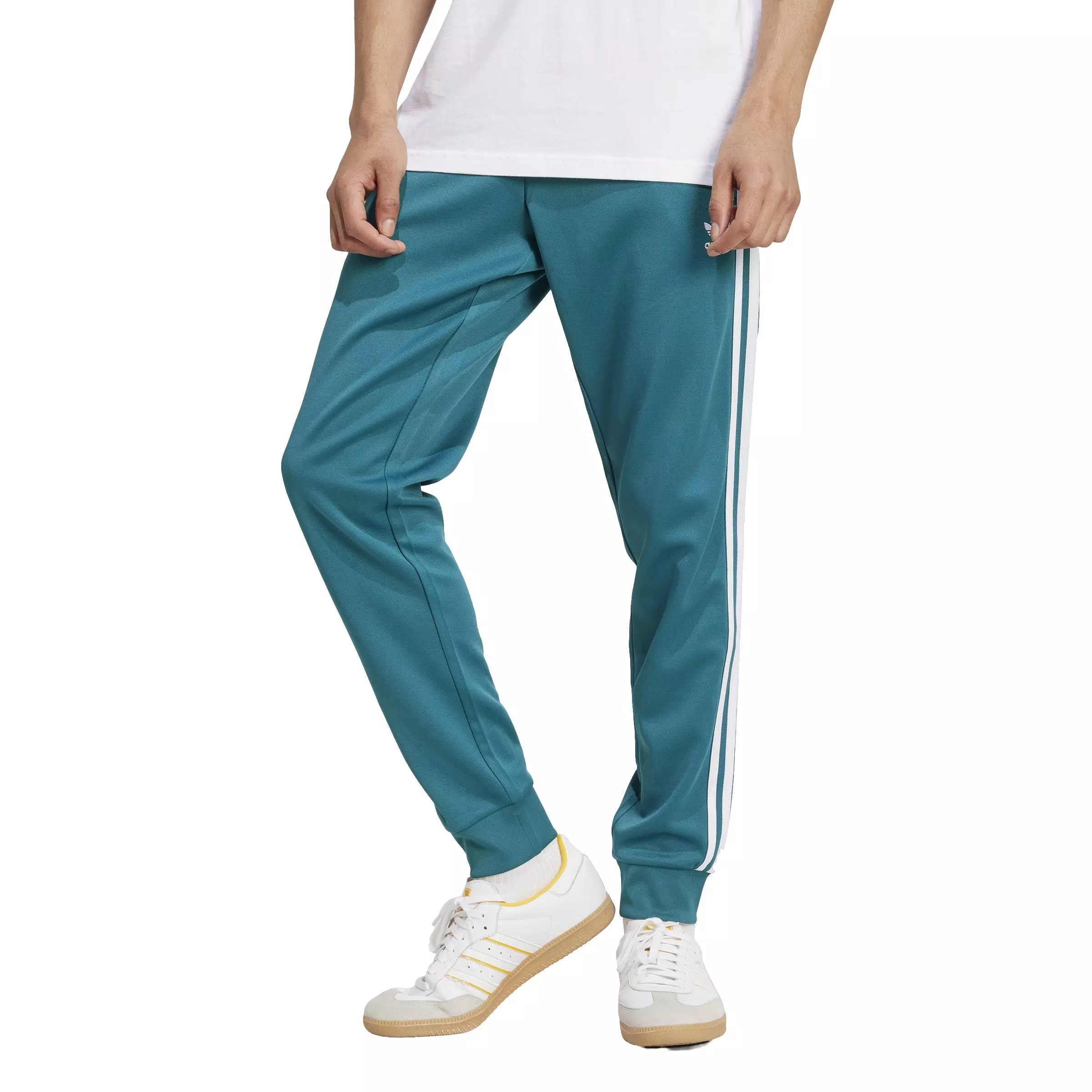 adidas Originals Men's adicolor Classics Lifestyle Superstar Track Pants -Turquoise - TURQUOISE 