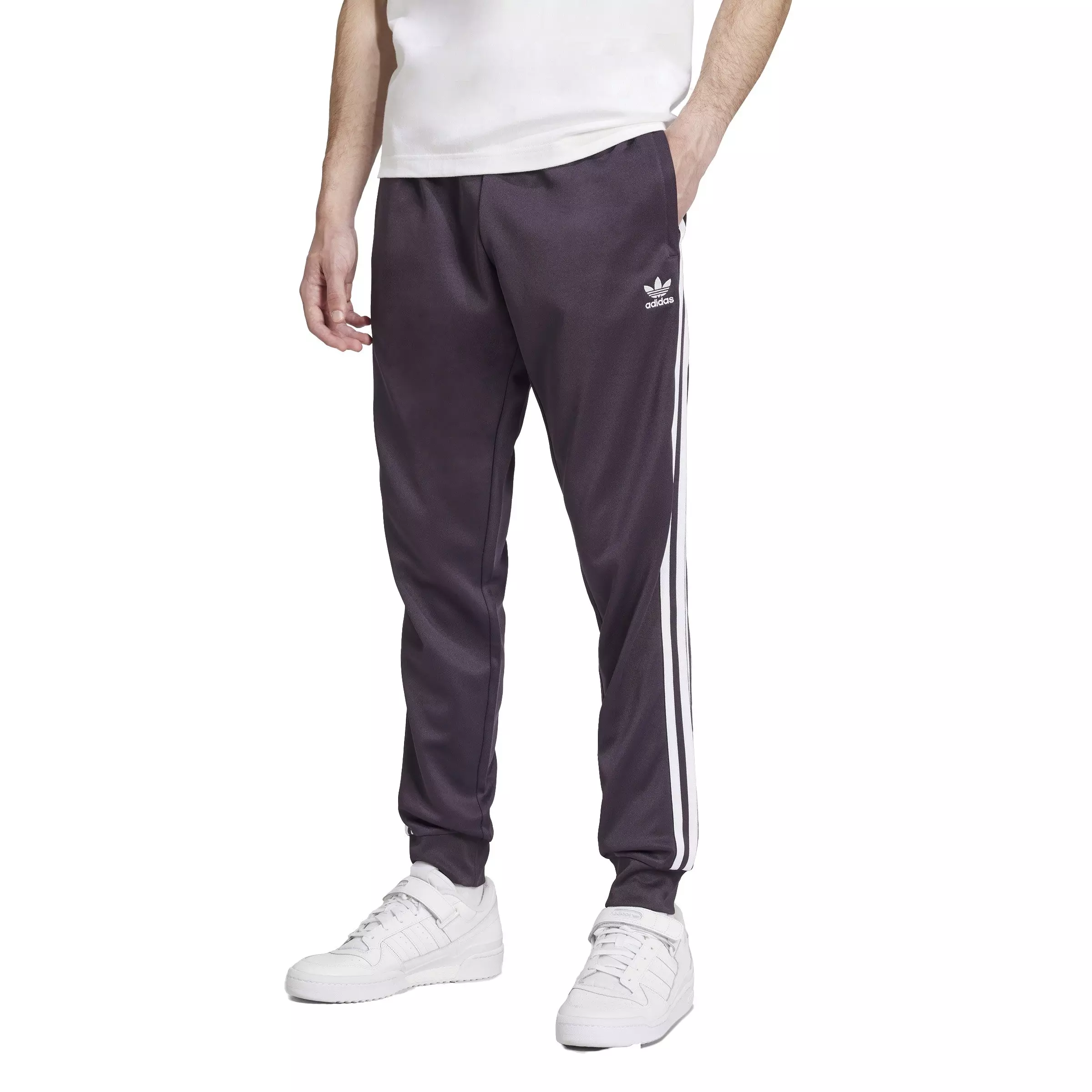 adidas Originals Men's adicolor Classics Lifestyle Superstar Track Pants -Purple - PURPLE