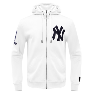 Pro Standard Men's New York Yankees Classic Chenille DK Full-Zip Pullover Jacket -White