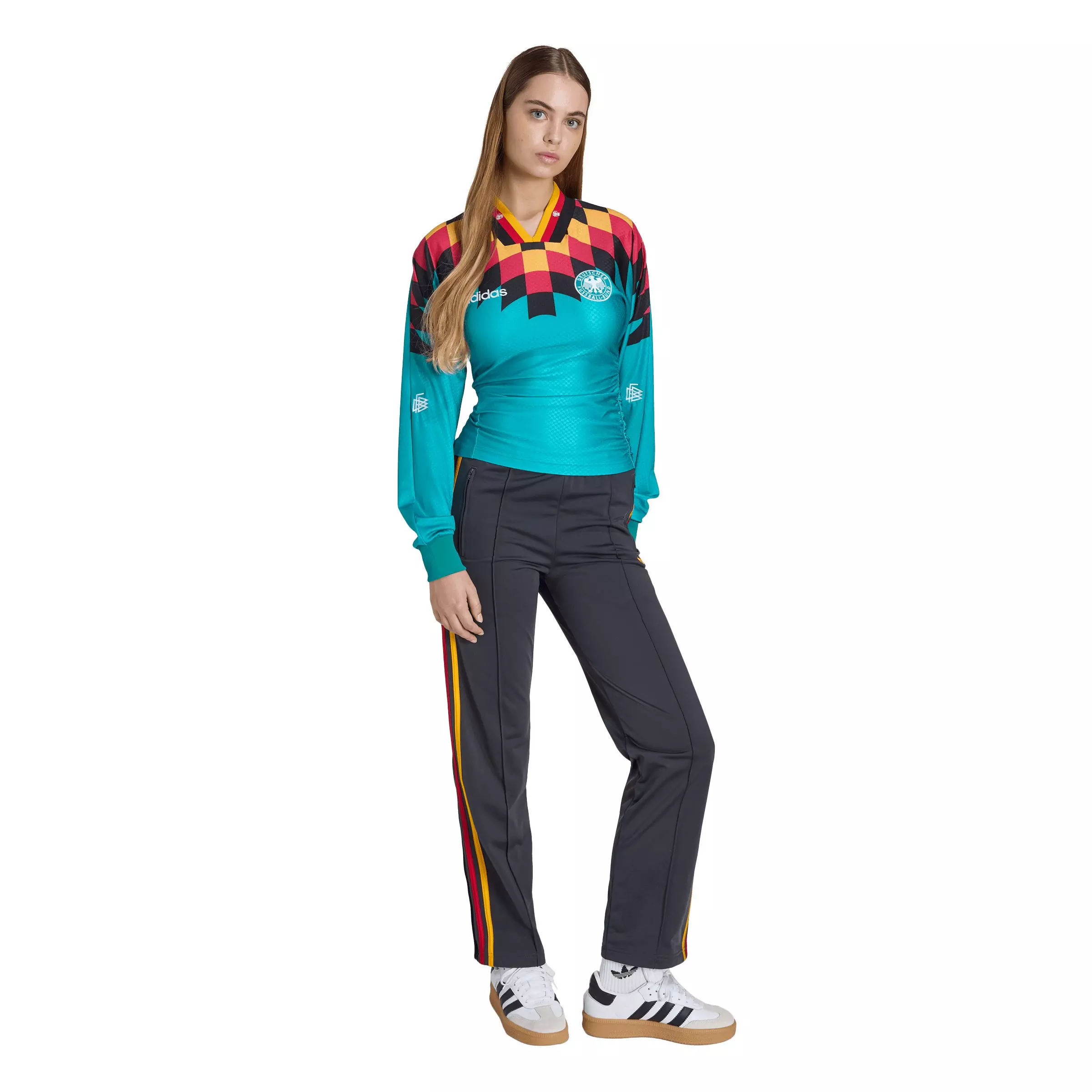 adidas Originals Women's Germany Reconstructed Bringback Jersey - Green/Multi - GREEN/MULTI