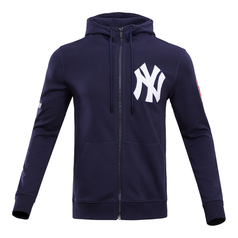 Pro Standard Men's New York Yankees Classic Chenille DK Full-Zip Pullover Jacket - Navy - NAVY Thumbnail View 1