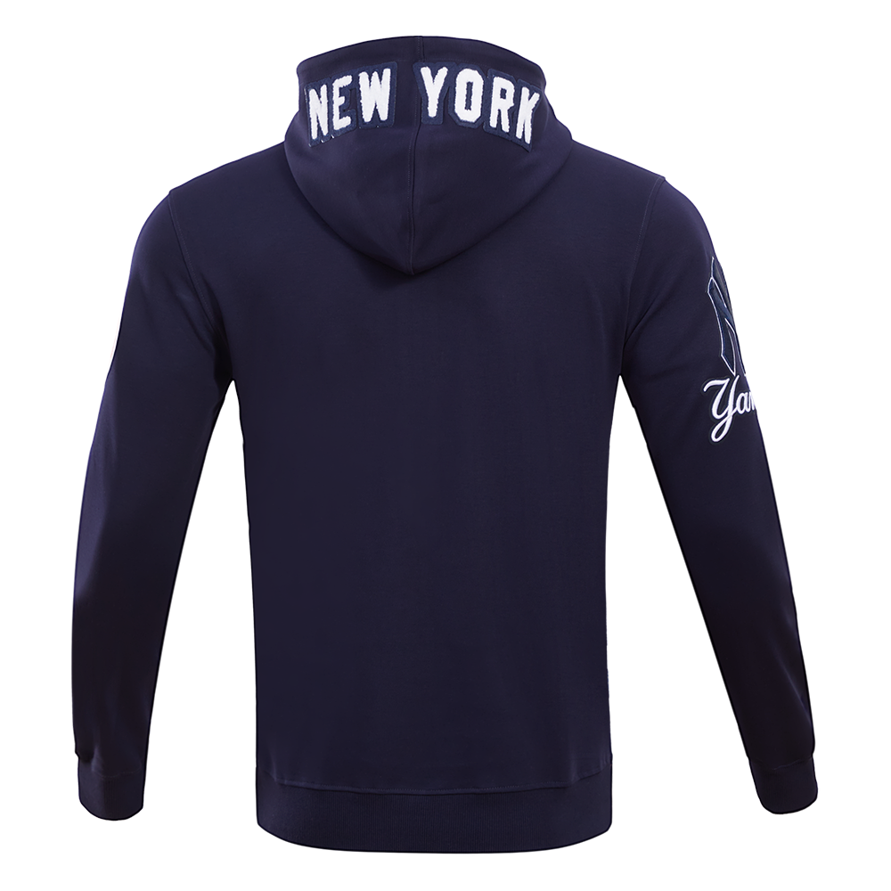 Pro Standard Men's New York Yankees Classic Chenille DK Full-Zip Pullover Jacket -Navy - NAVY Thumbnail View 2