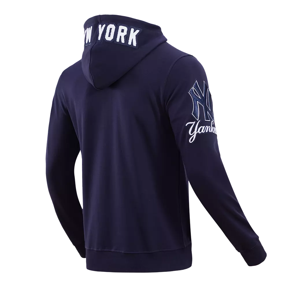 Pro Standard Men's New York Yankees Classic Chenille DK Full-Zip Pullover Jacket - Navy - NAVY