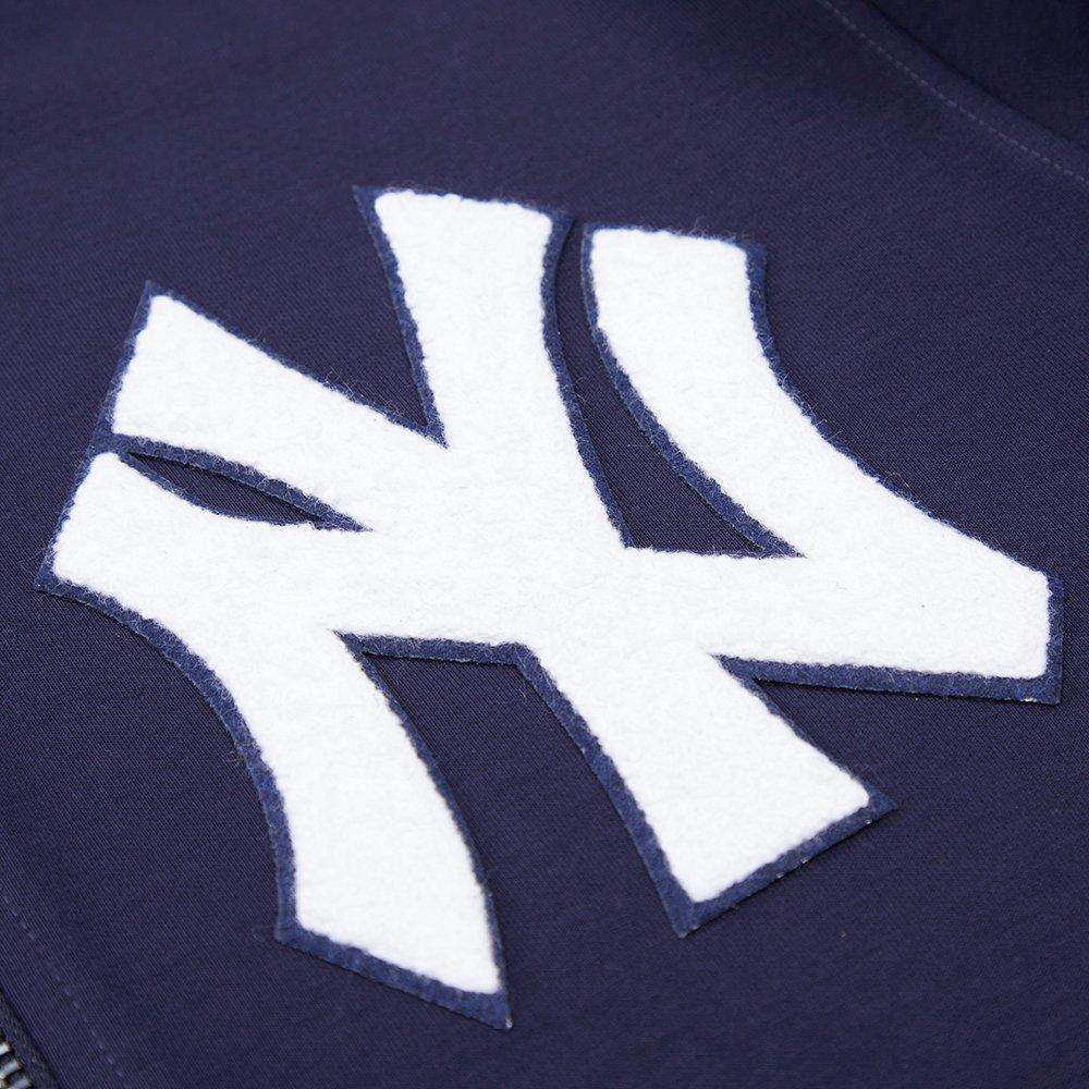 Pro Standard Men's New York Yankees Classic Chenille DK Full-Zip Pullover Jacket - Navy - NAVY Thumbnail View 5