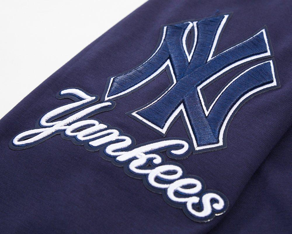 Pro Standard Men's New York Yankees Classic Chenille DK Full-Zip Pullover Jacket - Navy - NAVY Thumbnail View 7