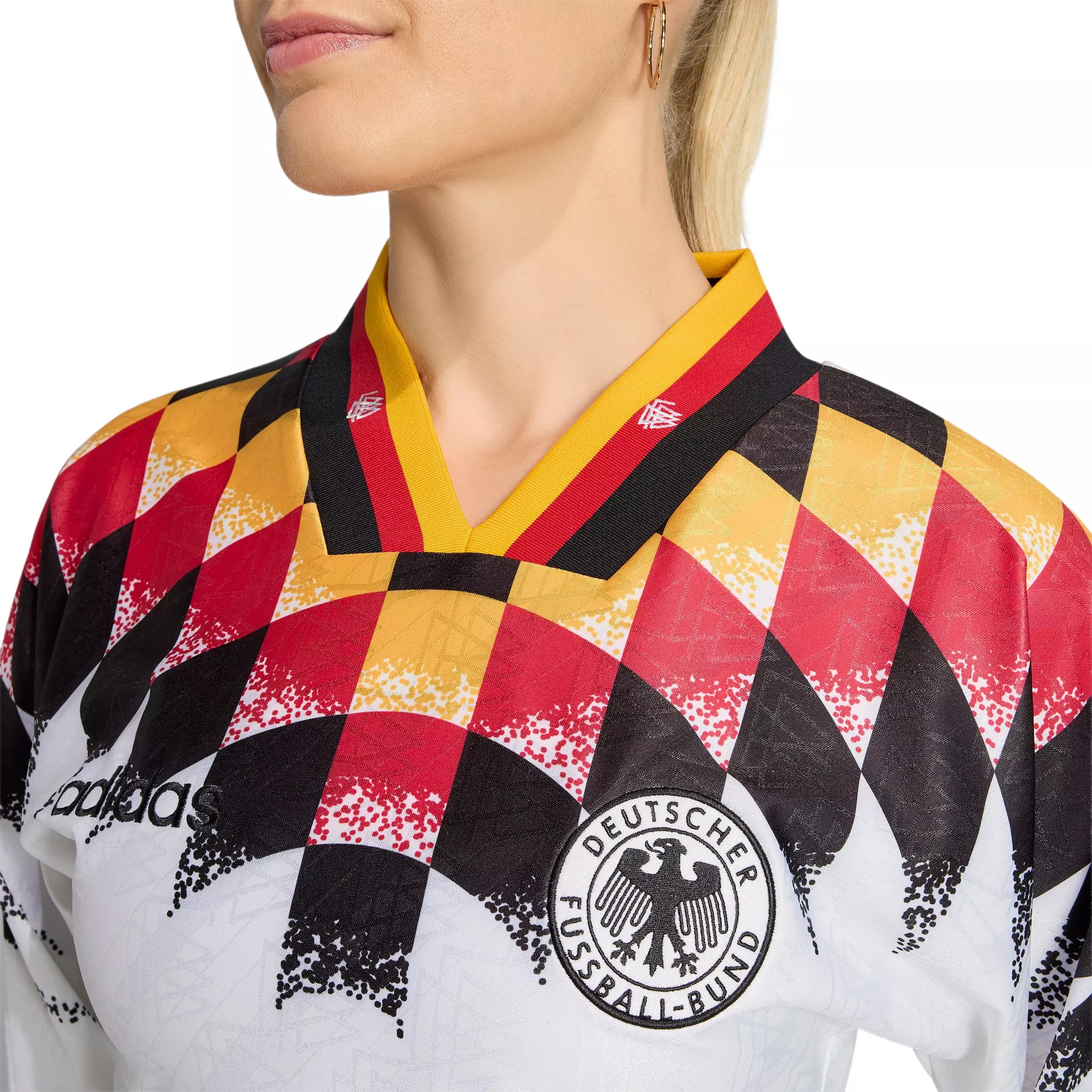 adidas Originals Women's Germany Reconstructed Bringback Jersey - White/Multi - WHITE/MULTI